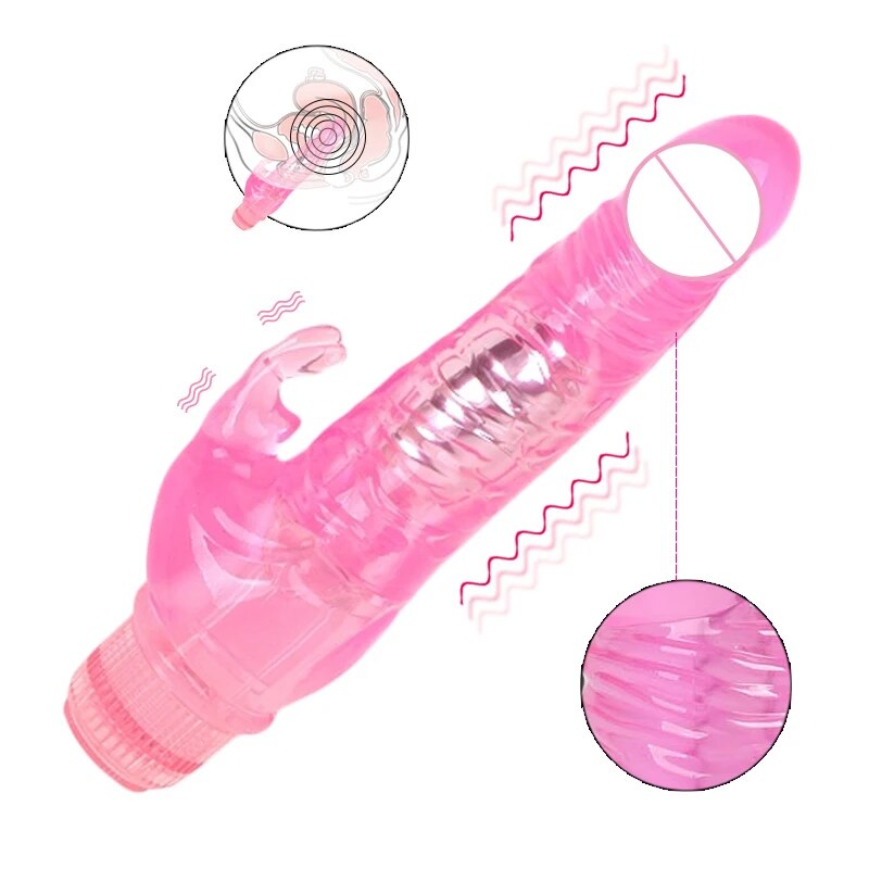 Multispeed Crystal Dildo G Spot Vibrator Rabbit Vibrators Female Masturbation Huge Dildo Clitoris Stimulator Sex Toys for Women