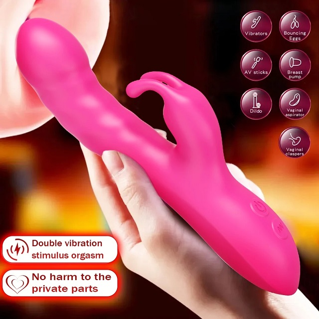 Rabbit Vibrator Female for Women G Spot Clitoris Stimulator Vagina Nipple Massage Dildo Silent Adults Sex Toy for Women