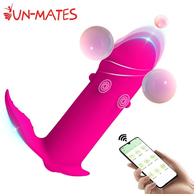 App Controlled Vibrators Wearable Dildo Vibrators APP Bluetooth Control Clitoral G Spot Stimulator 10 Modes Vagina Orgasm Masturbator Sex Toys for Women
